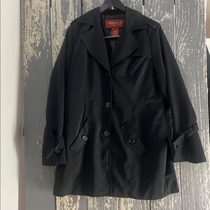 MM Essentials Marc Mattis Women's Black Trench Coat M